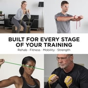 THERABAND Resistance Tubes, Beginner Set, Yellow, Red, and Green, 5 ft Latex Tubing, Home or Clinic Use, Cut-to-Fit, Color-Coded Resistance Bands for Upper & Lower Body Workouts