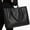 Black1, variant on Women's Open PocketsTote Shoulder Bag, Large Capacity PU Soft Leather, Yellow Brown