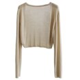 thumbnail image 2 of BOOMILK Cropped Lightweight Cardigan for Women Ice Silk Long Sleeve Open Front Shrugs, 2 of 9