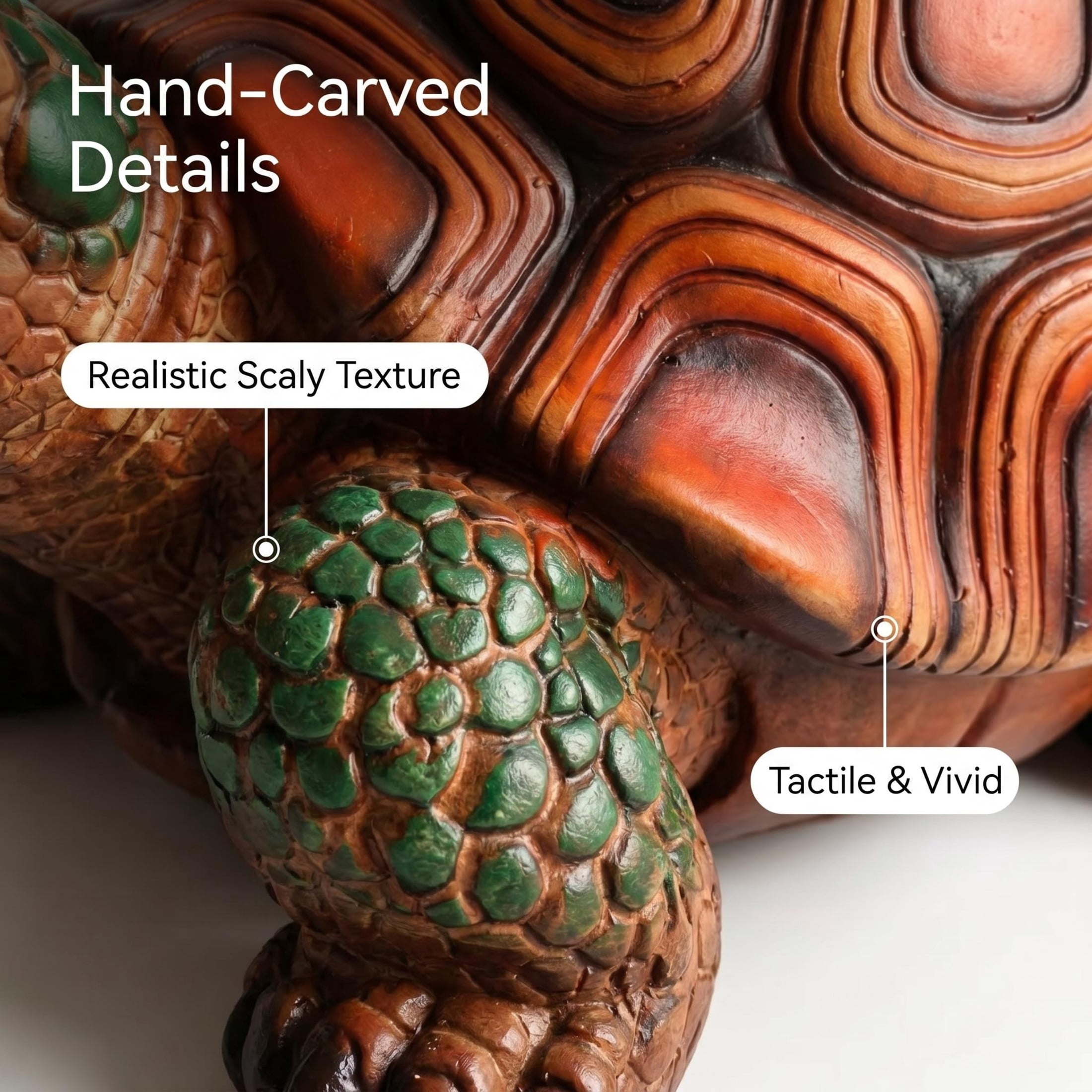GDF Studio Small Turtle Resin Indoor/Outdoor Guardian Statue, Weather-Resistant Decor Figurine for Garden & Courtyard