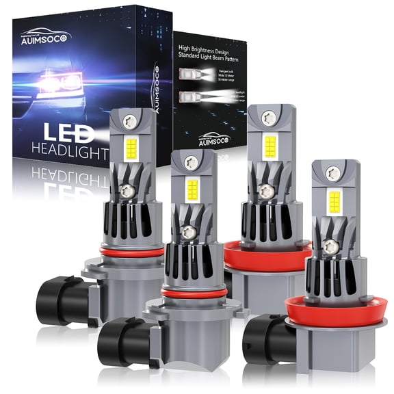 For Ram ProMaster City 2015-2021 4x LED Headlight 9005&H11 Bulbs High Low Beam Cool White Bright