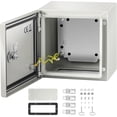 thumbnail image 2 of SKYSHALO Steel Electrical Box 8” x 8”x 6” Electrical Enclosure Box, Carbon Steel Hinged Junction Box, IP65 Weatherproof Metal Box, Wall-Mounted Electronic Equipment Enclosure Box with Mounting Plate, 2 of 9