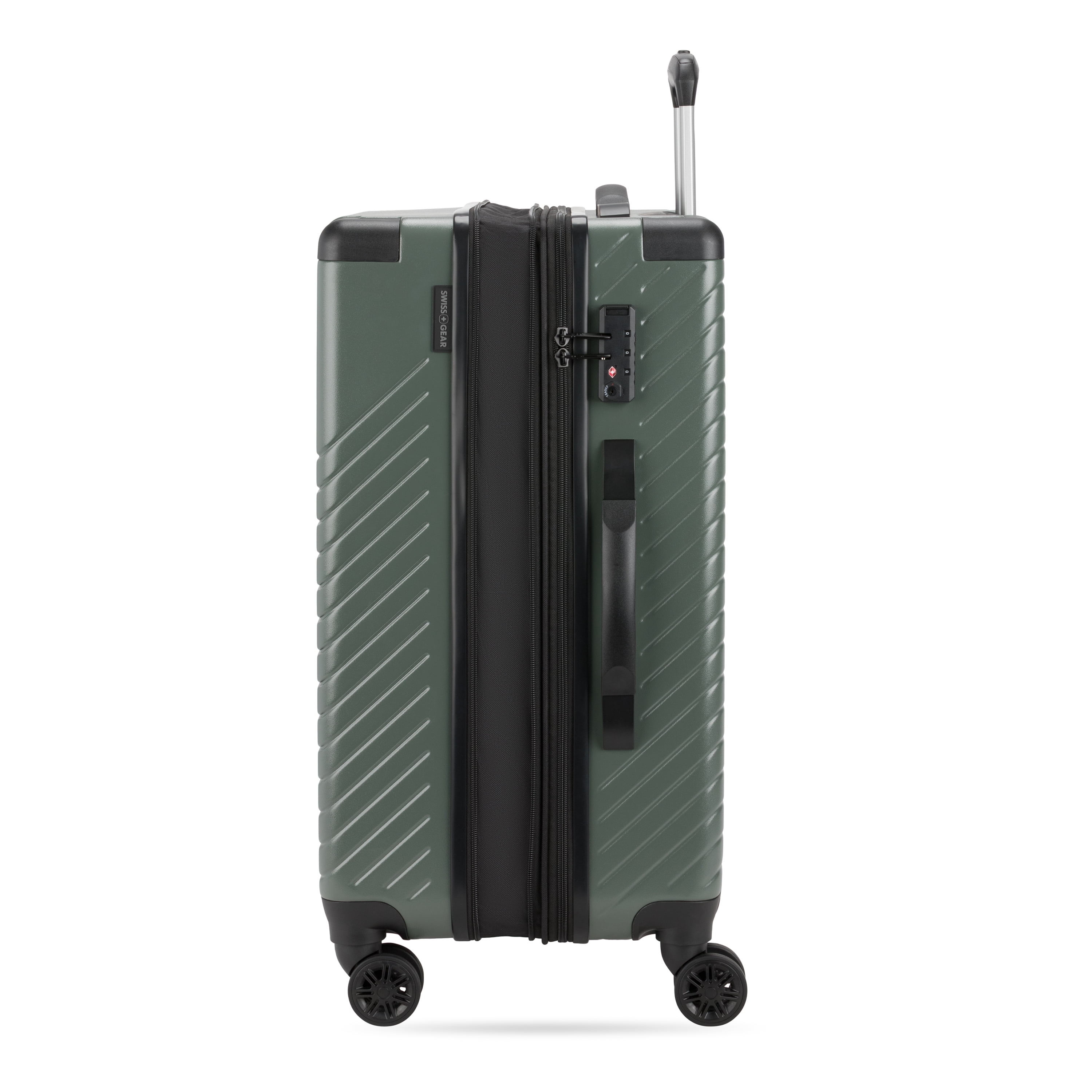 SWISSGEAR Edge Hardside Medium Checked Spinner, Thyme Green