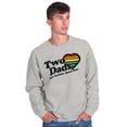 thumbnail image 3 of Two Dads Better Than One Gay Pride Men's Crewneck Sweatshirt Brisco Brands M, 3 of 6