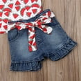 thumbnail image 5 of Aunavey Toddler Baby Girls Summer Shorts Set Flamingo Shirts Top Short Jeans Pants Clothes Outfits, 5 of 6