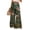 839#Dark Green, variant on Women's Boho Printed Palazzo Pants Smocked High Waist Wide Leg Loose Beach Trousers with Pockets Light Brown S