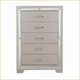 thumbnail image 2 of Chest | Classic Glam Silver Champagne with Mirror Accents | Particle Board, Champagne, 2 of 6