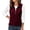 Wine, variant on IUYRTFE Women's Lightweight Fleece Zip Up Vest Stand Collar Sleeveless Jacket with Pockets for Outdoor Warmth
