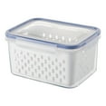 thumbnail image 2 of D-GROEE Containers for Fridge, Double-layer Dustproof Container Fruit Storage Organizer Fresh Containers Refrigerator with Lid Colander for Salad Lettuce Berry Storage Stay Fresh, 2 of 8
