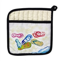 Betsy Drake PT154 Six Flip Flops Pot Holder