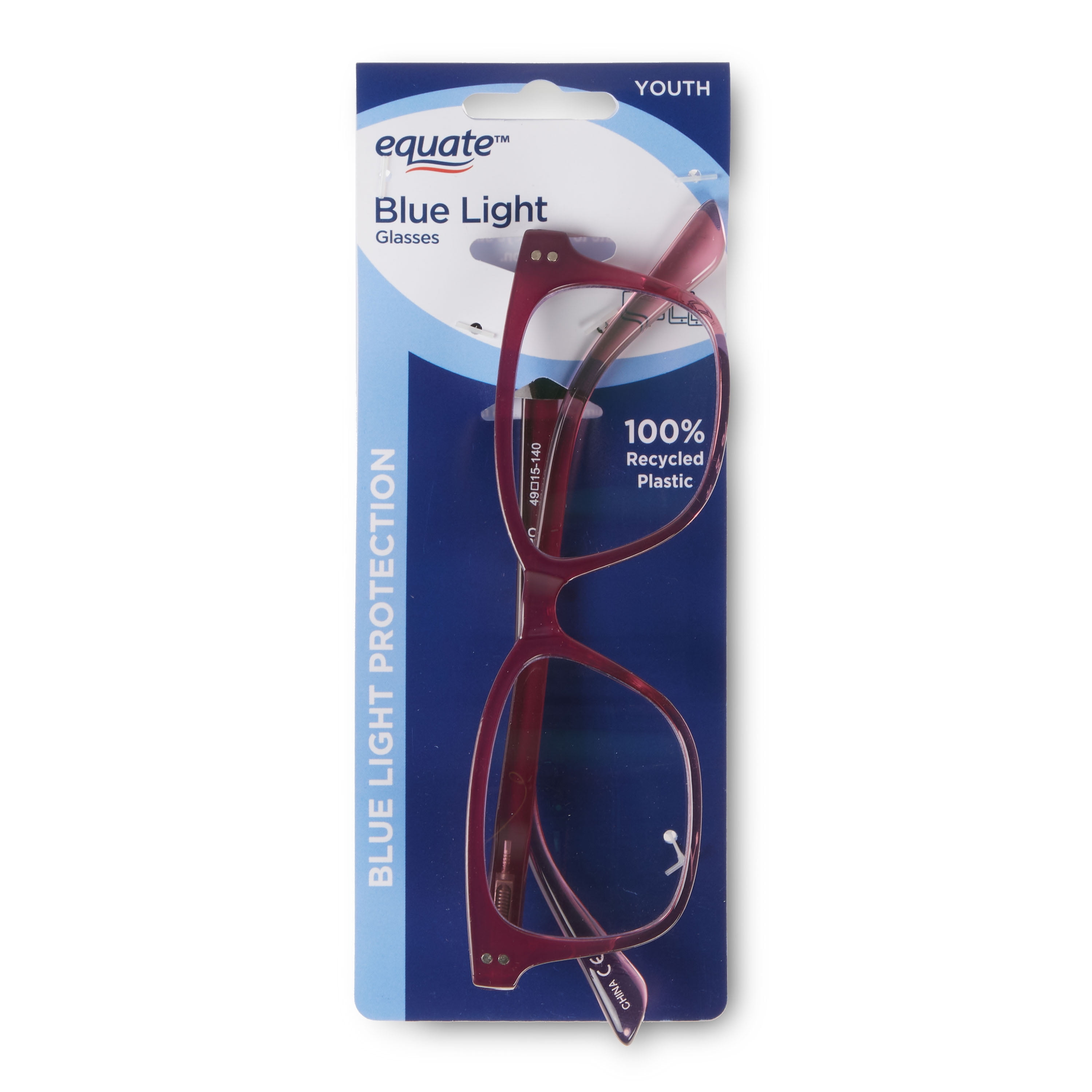 Equate Youth Blue Light Glasses, Purple Ombre