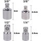 thumbnail image 3 of Dinheiro 4 Piezas Adaptador de Dado de Trinquete Adaptador de Dado de Trinquete 1/2 a 3/8-3/8 a 1/2-1/4 a 3/8-3/8 a 1/4 Reductor de Dado para Dados y Puntas, 3 of 5