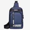 thumbnail image 2 of Bolsa De Pecho Bolsa de pecho para hombre, bandolera ajustable para senderismo, montañismo (azul oscuro) Likrtyny Para Estrenar, 2 of 9