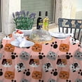 thumbnail image 4 of Coolnut 60"x60" Round Tablecloth, Cute Cats Head Modern Table Cover for Home Decoration Washable Table Cloth for Dinner Picnic, 4 of 5