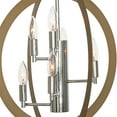 thumbnail image 6 of Vanity Art 6 Light Globe Candle Style Chandelier, Modern Hanging Lighting, Ceiling Lights Fixtures for Dining Room Living Room Bed Room Kitchen, Brass Dust/Chrome, 22106BD-CH, 6 of 8