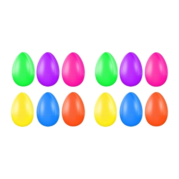HOMYL Fillable Easter Eggs Easter Basket Stuffers Portable Assorted Colors Gift Goodie 12 Pack