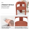 thumbnail image 4 of Foredo Modern Comfy Fabric Living Room Chair, Linen Barrel Lounge Chair, Decorative Chair with Armrests and Backrest, Leisure Accent Chair Suitable for Bedroom, Orange, 4 of 7