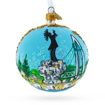 The Keeper of the Plains, Wichita, Kansas, USA Glass Ball Christmas Ornament 4 Inches