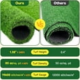 thumbnail image 3 of Artificial Dog Grass Pad 6 PCS - 1.38" Thick Fake Grass Pee Mat for Dog Potty Training, Outdoor Indoor Green Grass Mat Carpet for Dogs, Patio, Balcony, Backyard, 48" X 32", 3 of 9