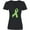 AB-Black, variant on Inktastic Lime Green Awareness Ribbon Women's V-Neck T-Shirt