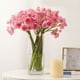 thumbnail image 5 of Flores de camelia artificiales - Ramos de plástico blanco en pack de 6 para decoración del hogar, centros de mesa de bodas y fiestas, 5 of 6