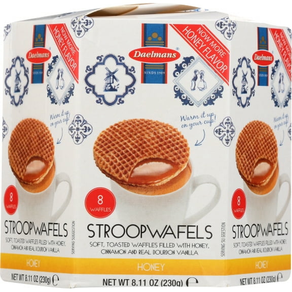 (Pack of 9) Daelmans Honey Stroopwafel Wafers 8.11 oz