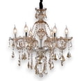 thumbnail image 1 of Candil de Techo Cristal Cortado D'Gala Iluminación DG8015 Champagne de 6 Luces, 1 of 3