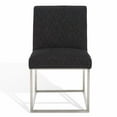 thumbnail image 5 of SAFAVIEH Couture Jenette Modern Linen Solid Dining Chair, Grey/Silver, 5 of 9