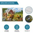 thumbnail image 6 of Farmhouse Red Barn Placemats Set of 4, Pig Farm Washable Wipeable Table Mats for Dining Tables, Indoor Outdoor Kitchen Place Mats for Holiday Party Table Decor, 6 of 9