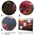 thumbnail image 3 of Designart "Pink Peonies landscape With Sunset" Peonies Canvas Art Print, 3 of 5