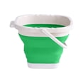 thumbnail image 2 of Cubo de agua plegable de silicona con asa, portátil, ligero, colapsable para acampar, playa, lavado de autos, limpieza del hogar, 20.5x20.5x16 cm, 2 of 6