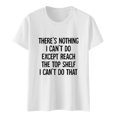 thumbnail image 4 of B91xZ Chemises d'Été pour Femmes Col Rond Ajusté Hauts Mode Basique Tee, Blanc S, 4 of 4
