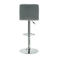 thumbnail image 4 of Jenna 3-Piece Metal and Glass Pub Table Set, Chrome Base with Gray Faux Leather, 4 of 10