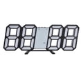 thumbnail image 3 of Digital Wall Clock, Modern Design LED Alarm Clock Temperature Display Energy Saving  For Office For Home For School Black, 3 of 8