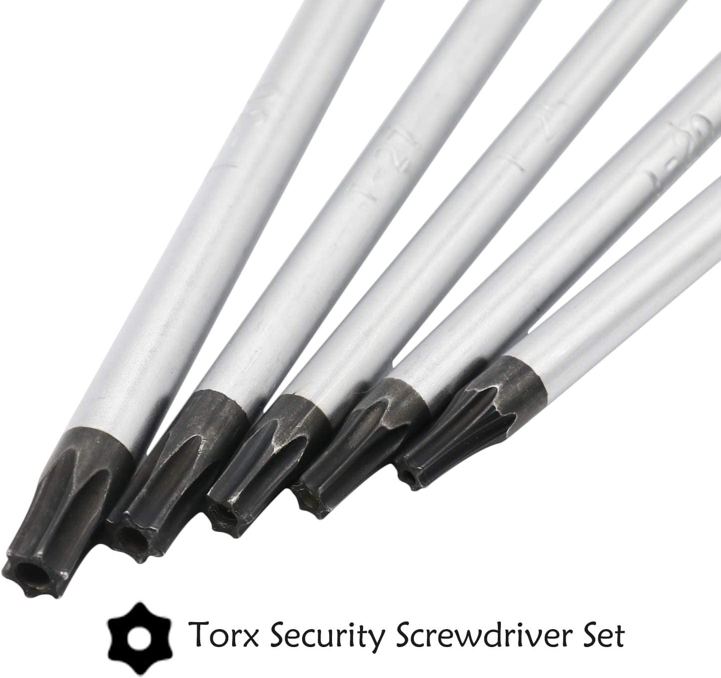 AKTOO T15 T20 T25 T27 T30 Torx Screwdriver Set, 6inch Magnetic Torx Driver Star Bit Screwdrivers for Computer Repairing, Automobile Tools and Home Appliances,5-Piece