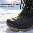 thumbnail image 5 of Berhood Kids Snow Boots Boys Girls Winter Boots Water Resistant Anti-slip Warm Lining Boots Black 1 Big Kid, 5 of 6