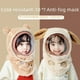 thumbnail image 5 of Gorro de invierno para niños, cálido, resistente al viento, con cinturón protector, máscara para niños y niñas, bufanda gruesa que cubre la cara, gorro integrado, 5 of 6