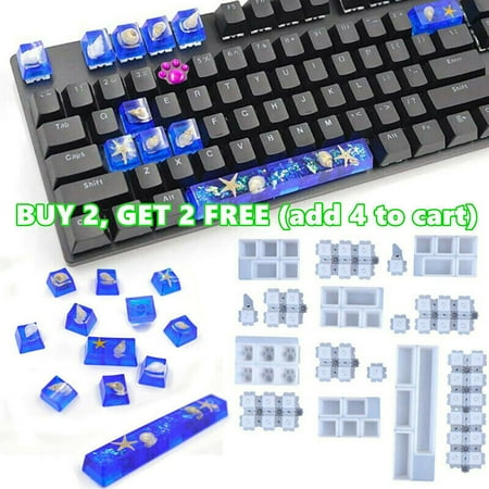 

Windfall 1 Set Keycap Molds Silicone kit Handmade Crystal Resin Molds for Key Caps of Gaming Keyboards Mechanical DIY Cute Cat Claw Tab Silicone Mold and Key Puller