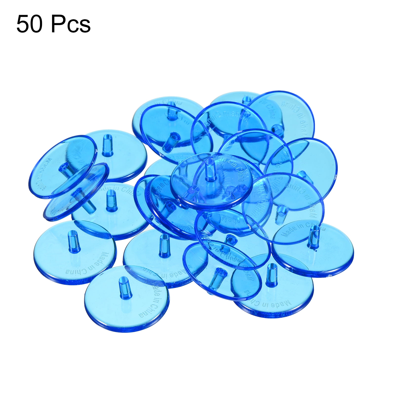 Unique Bargains 24mm Round Plastic Golf Ball Markers for Flat Position Mark 50 Pack Blue