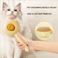thumbnail image 2 of Cat and dog grooming brush, stainless steel comb, rubber massage needles, self-cleaning, suitable for kittens to long-haired cats and dogs, 2 of 8