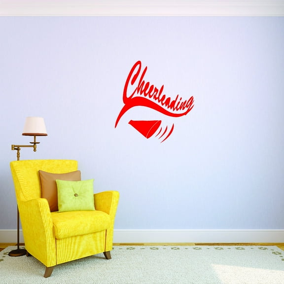 Hot New Decals Cheerleading Cheerleader Shouting Horn Sports Girl Team Sign Teen 10x20 Inches