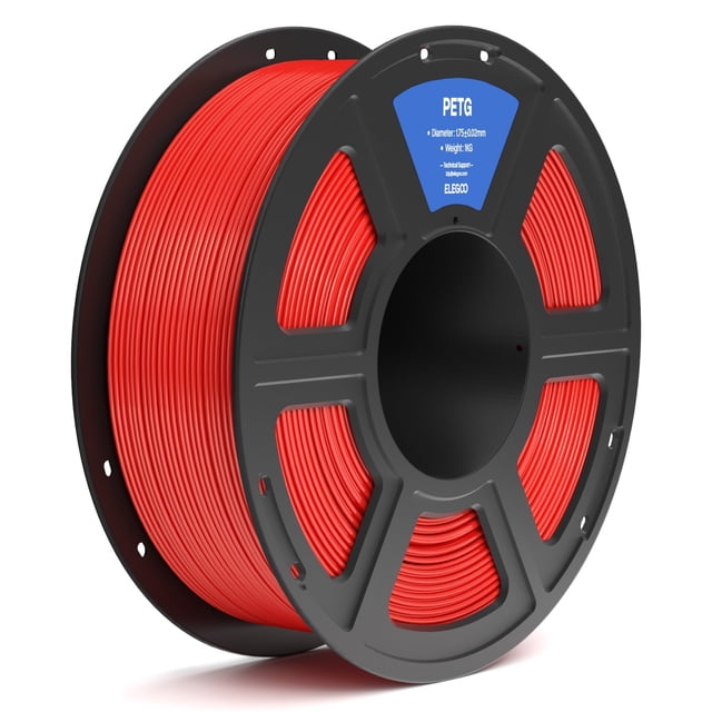 Filamento para impresora 3D ELEGOO PETG, 1,75 mm, rojo, 1 kg