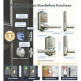 thumbnail image 6 of Veise Fingerprint Smart Lever Lock - APP Control, Keypad Door Lock with Handle, Keyless Entry for Front Door and Bedroom, Electronic Digital Knob, Remote Grant, IP55 Weatherproof, Satin Nickel, 6 of 8