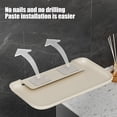 thumbnail image 7 of 1 PC Foldable Floating Shelf for Wall, No Drill Wall Shelf, Small Floating Shelf for Bathroom, Bedroom, RV, Kitchen, Adhesive Shelf for Phones, Watches,11.02x6.3x2.95 in(L), 7 of 7