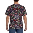 thumbnail image 3 of Bixox Men's Snakes And Snake Fruit Printed Short Sleeve Skinny Athletic T-Shirt, 3 of 6