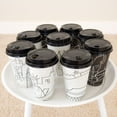 thumbnail image 4 of 70 Sets Disposable Coffee Cups with Lids, To Go Hot Coffee Cups, Durable Paper Cups with Lids, City Skyline Design, 4 of 5