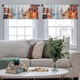 thumbnail image 4 of LALILO Kitchen Curtain Valance Couple Walking Streets Rod Pocket Window Curtain 52"x 18" Set of 2, 4 of 5