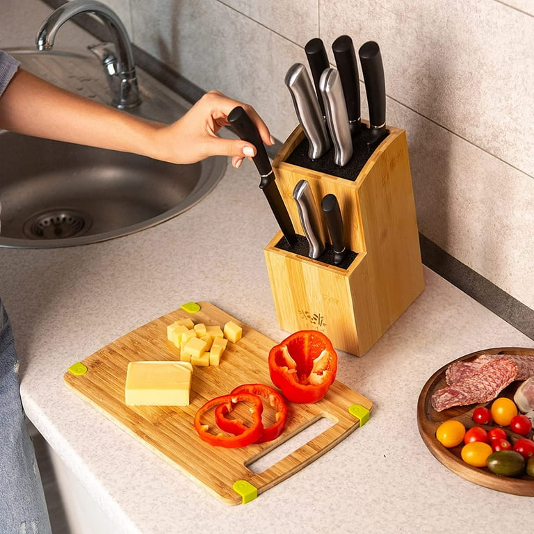 Cooks Standard Bamboo Knife Block Holder without Knives, 25 Slot X