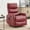 Red PU, variant on Leumius Manual Recliner Chair with Massage and Heat for Adult,360° Swivel Rocker Chair with Ergonomic High Backrest,Glider Recliner Nursery Chair with Side Pockets for Living Room,Red PU