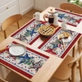 thumbnail image 5 of Red 4th of July Placemats Set of 6 Independence Day Star Vintage Place Mats Indoor Wipeable Table Mats Washable Cloth Dining Table Placemats for Kitchen Holiday Party Home Decor 13x19 Inch, 5 of 9